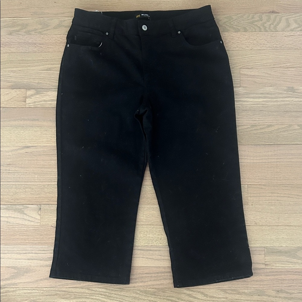 Lee Black Relaxed Fit Mid Rise Denim Pants